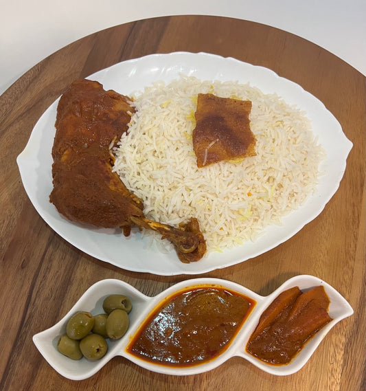 Persian Rice with Chicken - چلو مرغ