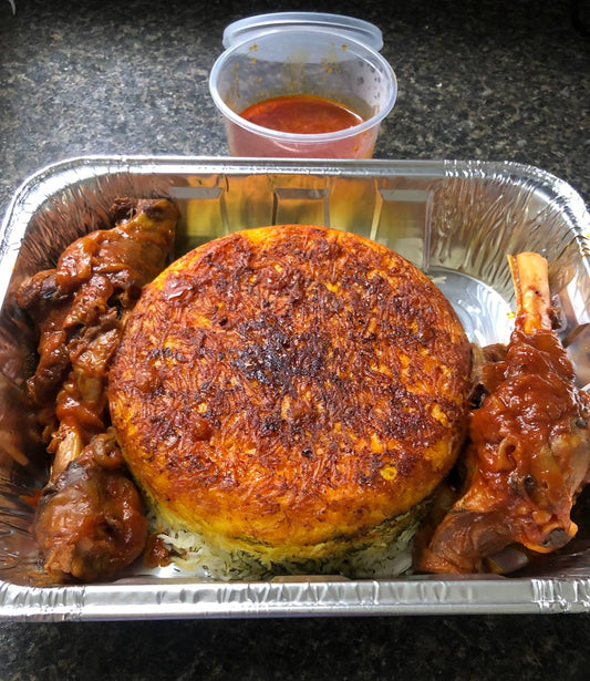پرس دونفره باقالی پلو با ته چین -  Baghali Polo with Tahdig for Two Persons
